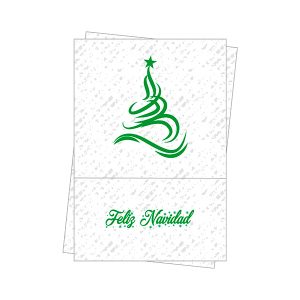 Caja 6000 Servilletas Mini. Sulf. 17x17cm. Tinta Verde Navidad